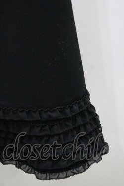 画像3: KANEKO ISAO / 裾ピコフリルたくし上げリボン付きスカート  ブラック I-26-01-24-086-EL-SK-SA-ZI