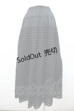 画像2: KANEKO ISAO / ポリエステルピコフリルスカート  ブラック I-26-01-24-087-EL-SK-SA-ZI
