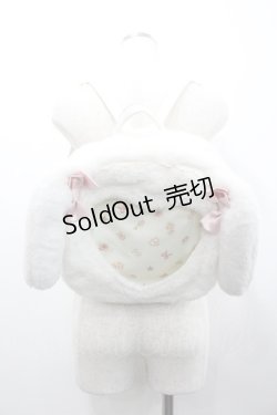 画像1: BABY,THE STARS SHINE BRIGHT / うさくみゃちゃんのハート窓リュック  白 I-26-01-24-092-BA-BG-AS-ZI