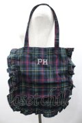 PINK HOUSE / シャギー起毛タータンチェックトートバッグ  グリーン I-26-01-24-095-LO-BG-HR-ZI