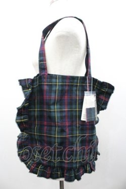 画像2: PINK HOUSE / シャギー起毛タータンチェックトートバッグ  グリーン I-26-01-24-095-LO-BG-HR-ZI