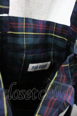 画像3: PINK HOUSE / シャギー起毛タータンチェックトートバッグ  グリーン I-26-01-24-095-LO-BG-HR-ZI