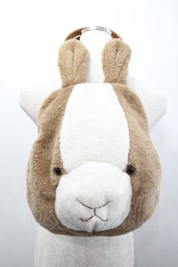 画像1: PINK HOUSE / クッキーラビッツ顔ぐるみバッグ  ブラウン I-26-01-24-097-LO-BG-HR-ZI
