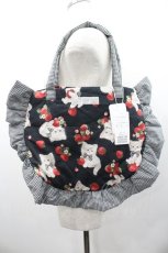 画像2: alcali × misako aoki / サイベリアンストロベリートートバッグ  黒 I-26-01-24-098-EL-BG-HR-ZTK046 (2)