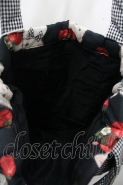 画像3: alcali × misako aoki / サイベリアンストロベリートートバッグ  黒 I-26-01-24-098-EL-BG-HR-ZI