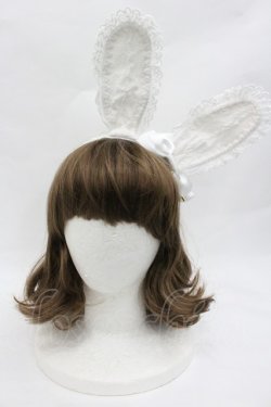 画像1: BABY,THE STARS SHINE BRIGHT / ALICEのうさみみカチューシャ  白 I-26-01-24-101-BA-AC-SA-ZI