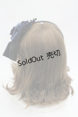 画像3: ATELIER PIERROT / ローズリボンカチューシャ  黒ｘ青 I-26-01-24-104-EL-AC-SA-ZI