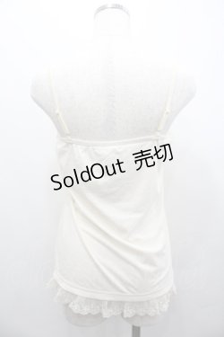 画像2: axes femme / 薔薇モチーフレースアップキャミソール  アイボリー I-26-01-24-011-AX-TO-SA-ZI