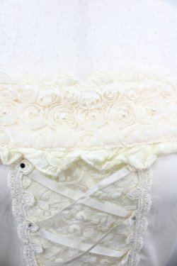 画像3: axes femme / 薔薇モチーフレースアップキャミソール  アイボリー I-26-01-24-011-AX-TO-SA-ZI