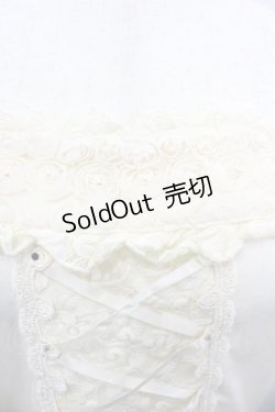 画像3: axes femme / 薔薇モチーフレースアップキャミソール  アイボリー I-26-01-24-011-AX-TO-SA-ZI