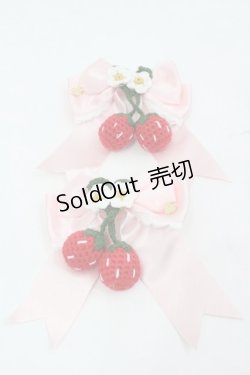 画像1: BABY,THE STARS SHINE BRIGHT / ゆらゆらいちごのHappy Berry Presentリボンクリップ  ピンク I-26-01-24-110-BA-AC-SA-ZI