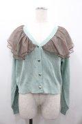 axes femme POETIQUE / チュールフリルUVカットカーディガン  ミント I-26-01-24-012-AX-TO-AS-ZI