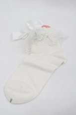 画像1: BABY,THE STARS SHINE BRIGHT / チュールレースクルー丈ソックス  白 I-26-01-24-116-BA-ZA-SA-ZI (1)