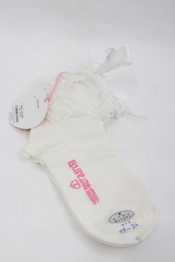 画像2: BABY,THE STARS SHINE BRIGHT / チュールレースクルー丈ソックス  白 I-26-01-24-116-BA-ZA-SA-ZI