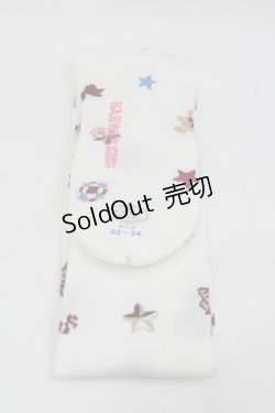 画像2: BABY,THE STARS SHINE BRIGHT / くみゃちゃんのDokiDoki Christmas Party柄オーバーニーソックス（おもちゃ柄）  白 I-26-01-24-117-BA-ZA-SA-ZI