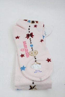 画像2: BABY,THE STARS SHINE BRIGHT / くみゃちゃんのDokiDoki Christmas Party柄オーバーニーソックス（天使柄）  ピンク I-26-01-24-118-BA-ZA-SA-ZI