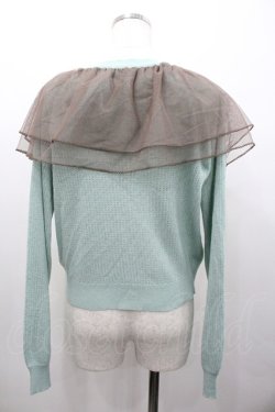 画像2: axes femme POETIQUE / チュールフリルUVカットカーディガン  ミント I-26-01-24-012-AX-TO-AS-ZI