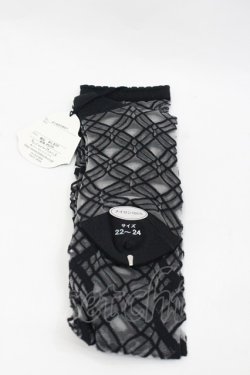 画像2: ALICE and the PIRATES / ロザリアリボンシースルーオーバーニーソックス  黒 I-26-01-24-120-PA-ZA-SA-ZI