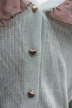 画像3: axes femme POETIQUE / チュールフリルUVカットカーディガン  ミント I-26-01-24-012-AX-TO-AS-ZI