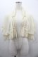 画像1: axes femme / シフォンレース半袖ボレロ  生成り I-26-01-24-013-AX-TO-SA-ZI (1)