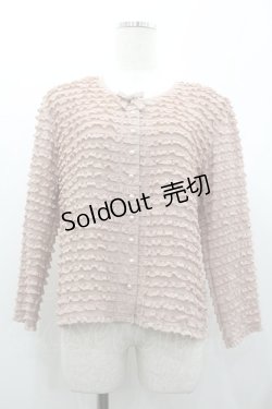 画像1: KANEKO ISAO / パールボタンピコフリルボーダーブラウス  ピンク I-26-01-24-015-EL-BL-SA-ZI