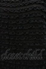 画像3: KANEKO ISAO / ピコフリルボーダーシフォンノースリーブブラウス  ブラック I-26-01-24-018-EL-BL-SA-ZI (3)