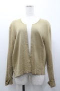 KANEKO ISAO / シンプルニットボレロカーディガン  ベージュ I-26-01-24-020-EL-TO-SA-ZI