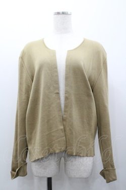 画像1: KANEKO ISAO / シンプルニットボレロカーディガン  ベージュ I-26-01-24-020-EL-TO-SA-ZI