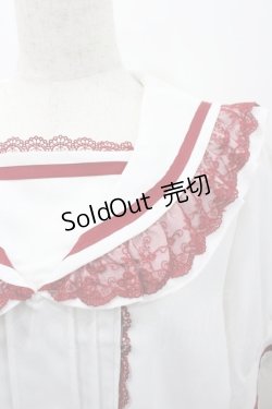 画像3: Dear My Love / レースフリルリボンセーラーブラウス  白Ｘ赤 I-26-01-24-002-EL-BL-SA-ZI