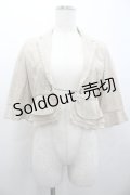 axes femme / 総レースショートジャケット  アイボリー I-26-01-24-021-AX-TO-SA-ZI