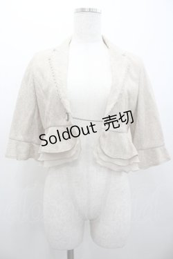 画像1: axes femme / 総レースショートジャケット  アイボリー I-26-01-24-021-AX-TO-SA-ZI