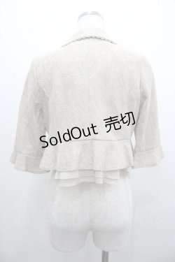 画像2: axes femme / 総レースショートジャケット  アイボリー I-26-01-24-021-AX-TO-SA-ZI