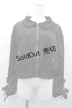 画像1: LIZ LISA / フリルブルゾン  黒 I-26-01-24-027-LO-JA-SA-ZI