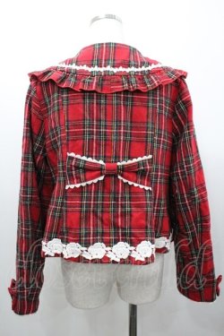 画像2: axes femme kawaii / ガーリーリボンショートコート  赤 I-26-01-24-029-AX-CO-AS-ZI