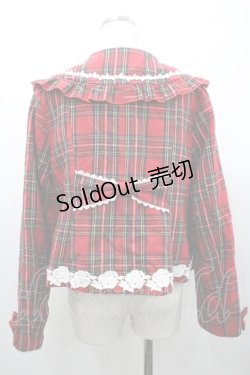 画像2: axes femme kawaii / ガーリーリボンショートコート  赤 I-26-01-24-029-AX-CO-AS-ZI