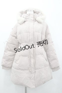 画像1: axes femme POETIQUE / レースアップエコダウンコート  ピンク I-26-01-24-031-AX-CO-AS-ZI