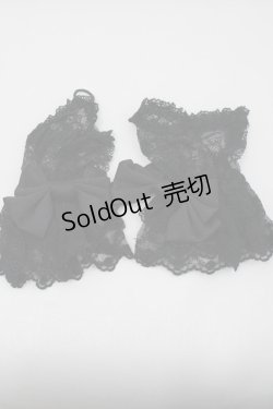 画像1: GOTHPUNKその他(買取対象外) / レースショートグローブ  黒 I-26-01-26-001-PU-ZA-HR-ZI
