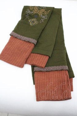 画像2: Ozz On / 刺繍アームカバー  オリーブ I-26-01-26-005-OO-ZA-SA-ZI