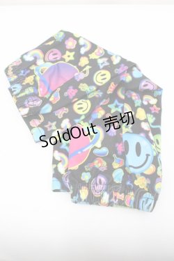 画像1: ACDC RAG / RAINBOW PF アームカバー  黒Ｘカラフル I-26-01-26-006-PU-ZA-SA-ZI