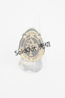 画像1: Angelic Pretty / ブリジットエンブレムリング  黒ｘゴールド I-26-01-26-057-AP-AC-SA-ZI