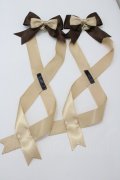 LOTUS ribbon / ツインテールリボンバレッタ  ブラウン I-26-01-26-069-EL-ZA-SA-ZI