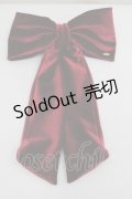 Ank Rouge / ロングリボンベロアバレッタ  赤 I-26-01-26-071-CA-AC-SA-ZI
