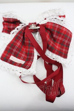 画像2: Chalmiere / タータンチェックマルチリボン  赤チェック I-26-01-26-074-0-ZA-SA-ZI