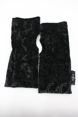 画像2: Ozz Croce / ベロア刺繍グローブ  ブラック I-26-01-26-009-OO-ZA-SA-ZI