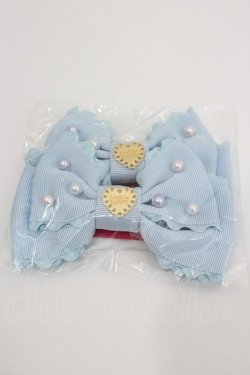 画像1: Angelic Pretty / カラフルパールリボンクリップSet  サックス I-26-01-26-088-AP-AC-SA-ZI