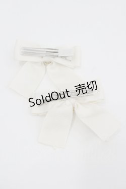 画像2: m petit by misako / ハートビジューリボンクリップ  アイボリー I-26-01-26-089-LO-AC-AS-ZI