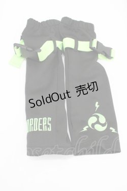 画像1: ACDC RAG / 渦雷アームカバー  黒Ｘ緑 I-26-01-26-010-PU-ZA-SA-ZT610-F006