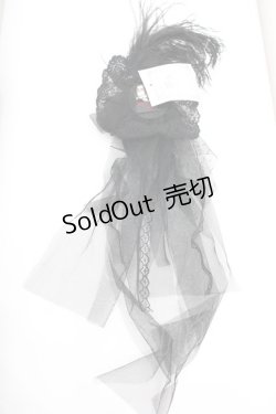 画像2: Morun x Muuna Stoik / 羽根ローズチュール2WAYクリップ  黒 I-26-01-26-092-LO-AC-SA-ZI