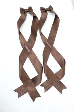 画像1: LOTUS ribbon / ツインリボンバレッタ  ブラウン I-26-01-26-094-EL-AC-SA-ZI