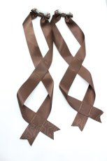 画像2: LOTUS ribbon / ツインリボンバレッタ  ブラウン I-26-01-26-094-EL-AC-SA-ZT610-F002 (2)